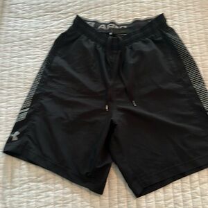 Men’s Under Armour Heat Gear black/grey shorts size small.
